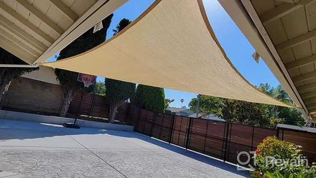 img 1 attached to Amgo Triangle Sun Shade Sail Canopy Hardware Kit - 36 Feet Of PVC Coated Stainless Steel Wire Ropes review by Eric Fuego