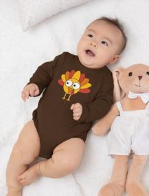 img 2 attached to Cute Gobble Turkey Face Baby Bodysuit For Your Little One'S First Thanksgiving - Ideal For Baby Boy Or Girl Outfit