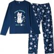 cute and comfortable bunny pajama sets for girls: long sleeve cotton sleepwear clothes by vopmocld logo