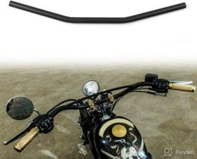 img 4 attached to 🏍️ Artudatech 1" 25mm Drag Handlebar Bar, Black - Motorcycle Handlebars suitable for Harley, Yamaha, Suzuki, Kawasaki, VTX, and Shadow