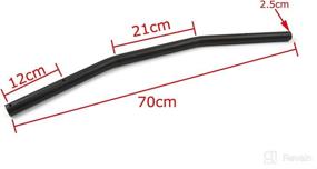 img 1 attached to 🏍️ Artudatech 1" 25mm Drag Handlebar Bar, Black - Motorcycle Handlebars suitable for Harley, Yamaha, Suzuki, Kawasaki, VTX, and Shadow