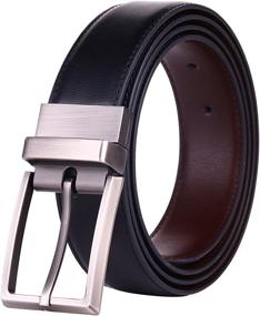 img 4 attached to Beltox Leather Reversible Rotated Box（Black Men's Accessories : Belts