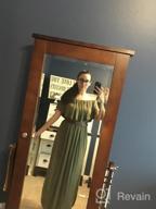 img 1 attached to Summer Ruffle Maxi Dress With Pockets For Women - Off Shoulder, Casual & Beachy By VERABENDI review by Jeremy Edwards