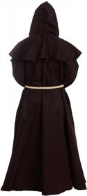 img 3 attached to Friar Medieval Hooded Monk Renaissance Priest Robe Costume Cosplay