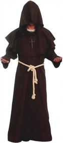 img 4 attached to Friar Medieval Hooded Monk Renaissance Priest Robe Costume Cosplay