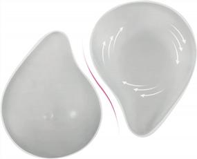 img 2 attached to Vollence Irregular Silicone Breast Forms - Prosthesis For Women With Mastectomy - Concave Bra Pads (One Pair)