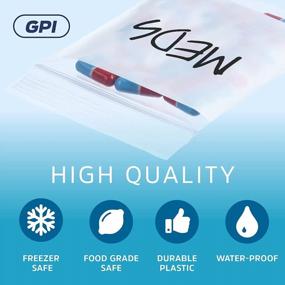 img 2 attached to 100 Pack Of Clear Plastic Zip Bags - 3" X 4" Size, 2 Mil Thickness, Resealable Zipper With Write-On Block. Strong And Durable Poly Bags For Storage, Shipping, And Packaging From GPI.