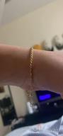 img 1 attached to Miabella Italian 2mm, 3mm Diamond-Cut Braided Rope Chain Anklet Ankle Bracelet - 18K Gold Over 🌟 Sterling Silver for Women, Teen Girls - Available in 9 or 10 Inch - 925 Made in Italy review by Sick Yeldell
