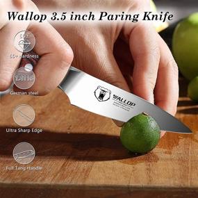 img 3 attached to Jane Series Paring Knife - 3.5 Inch Fruit Peeling Knife - Small Kitchen Knife With Full Tang Pakkawood Handle - German HC Stainless Steel - Comes In Gift Box - Ideal For Precise Cutting And Peeling