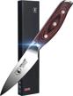 jane series paring knife - 3.5 inch fruit peeling knife - small kitchen knife with full tang pakkawood handle - german hc stainless steel - comes in gift box - ideal for precise cutting and peeling logo