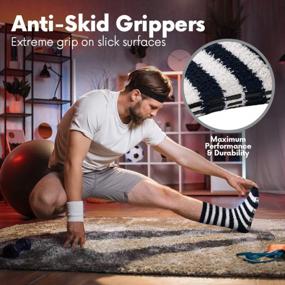 img 2 attached to 5/6 Pairs Mens Fuzzy Socks By Debra Weitzner: Grip, Microfiber Plush & Soft Anti-Skid Sleepwear