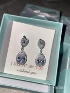 img 1 attached to Earrings Bridesmaids Zirconia Teardrop Anniversary Girls' Jewelry review by Courtney Grant