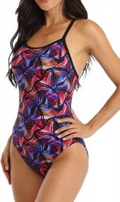 img 2 attached to Adoretex Printed Thin Strap Athletic Swimsuit For Girls And Women - Ideal For Pro Teams