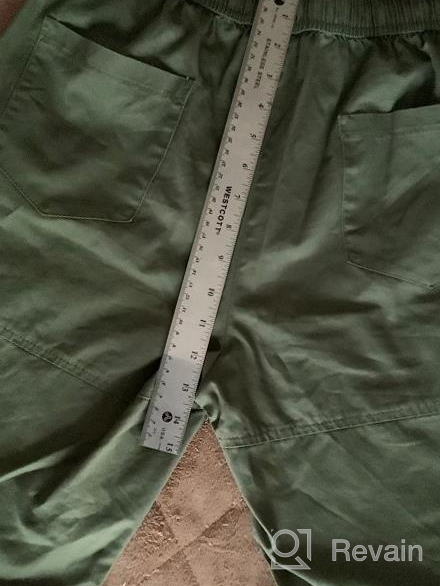 img 1 attached to Women'S Cotton Cargo Shorts: Elastic Waist, Drawstring & Multi-Pockets - Vcansion Casual Fit review by Ynot Karlen