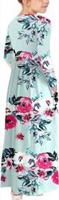 img 2 attached to Girls Floral Maxi Dress With Holiday Pockets For 5-13 Years - Storeofbaby