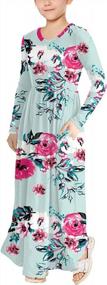 img 1 attached to Girls Floral Maxi Dress With Holiday Pockets For 5-13 Years - Storeofbaby