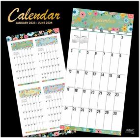 img 1 attached to Stay Organized & Plan Ahead With Large Print 2023 Wall Calendar - 18 Months, Oversized Blocks, Thick Paper