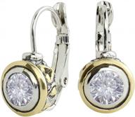 stunning beijos collection earring set with 6mm cubic-zirconia bezel encrustment for enhanced beauty and style logo