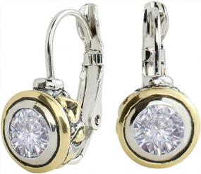 img 4 attached to Stunning Beijos Collection Earring Set With 6MM Cubic-Zirconia Bezel Encrustment For Enhanced Beauty And Style