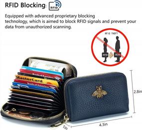 img 2 attached to Small Leather RFID Zipper Wallet For Women - Imeetu Credit Card Holder And Protective Case