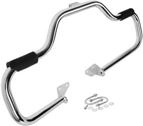 img 4 attached to 🏍️ WSays Chrome 1 1/4&#34; Mustache Engine Guard Highway Crash Bars for Harley Dyna Fat Bob FXDB FXDC FXDF FXDL FXDWG 2006-2017: Review and Compatibility