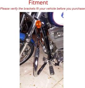 img 1 attached to 🏍️ WSays Chrome 1 1/4&#34; Mustache Engine Guard Highway Crash Bars for Harley Dyna Fat Bob FXDB FXDC FXDF FXDL FXDWG 2006-2017: Review and Compatibility