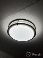 img 1 attached to Versatile And Energy-Efficient Amico LED Ceiling Light- 2 Pack, Selectable Light Temperature, Brushed Nickel Finish, Dimmable, 1800LM High Brightness review by Darius Glatzel