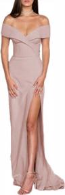 img 4 attached to Mermaid Bridesmaid Dresses: CLOTHKNOW Off The Shoulder Dusty Rose Junior Girls