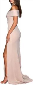 img 3 attached to Mermaid Bridesmaid Dresses: CLOTHKNOW Off The Shoulder Dusty Rose Junior Girls