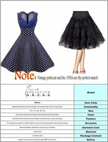 img 2 attached to Women'S 4XL Red Dot 50S Rockabilly Polka Dots Audrey Retro Cocktail V Neck Dress