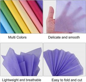 img 1 attached to MIAHART 60 Sheet Pastel Tissue Paper Set - Perfect For Gift Wrapping, Arts & Crafts, Birthday Parties, And Easter Festivals In 8 Assorted Colors!