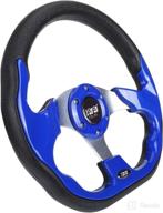 🏎️ blue racer steering wheel - 10l0l generic 12.5 inch golf cart steering wheel for ezgo, club car, and yamaha logo