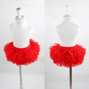 img 3 attached to Soft And Adorable Tutu Skirt With Diaper Cover For Baby Girls By Slowera