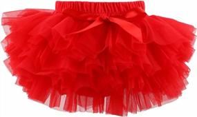 img 4 attached to Soft And Adorable Tutu Skirt With Diaper Cover For Baby Girls By Slowera