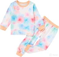 2-piece toddler tie dye clothing set for boys and girls - trendy fall/winter outfit logo