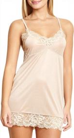 img 4 attached to Flaunt Your Elegance With Women'S Sophisticated Beige Lace Slip - Size L