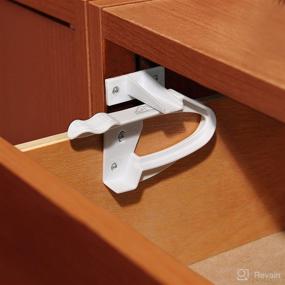 img 1 attached to 🔒 Summer Deluxe Cabinet and Drawer Latches, Home Safe, 4-Pack