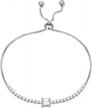 sterling silver tennis bracelet birthstone jewelry gift for women | christmas, birthday present logo