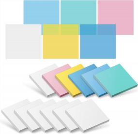 img 4 attached to Stay Organized And Colorful With Whaline'S Waterproof Sticky Notes – 12 Packs And 600 Sheets Of Clear Memo Pads For Office, Home, And School Supplies