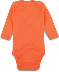 img 3 attached to Pack Of 4 SOBOWO Solid Baby Onesies - Short/Long Sleeve Bodysuit Rompers For Newborn Boys And Girls (Size 3-6 Months) - Black, White, Red, And Orange Long Sleeve Options Available