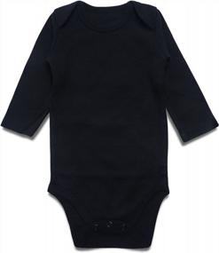 img 2 attached to Pack Of 4 SOBOWO Solid Baby Onesies - Short/Long Sleeve Bodysuit Rompers For Newborn Boys And Girls (Size 3-6 Months) - Black, White, Red, And Orange Long Sleeve Options Available