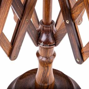 img 3 attached to INTAJ Handmade Rosewood Yarn Winder Swift для вязания Деревянный держатель для пряжи Столешница Рождественский подарок Декор стола (Универсальный, Столешница)