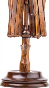 img 2 attached to INTAJ Handmade Rosewood Yarn Winder Swift для вязания Деревянный держатель для пряжи Столешница Рождественский подарок Декор стола (Универсальный, Столешница)
