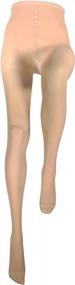 img 2 attached to Women'S Petite Beige Compression Pantyhose Support Tights 20-30 MmHg Truform Hosiery.