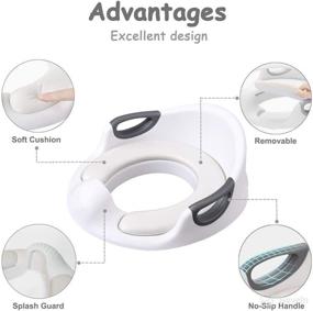 img 3 attached to 🚽 Premium Potty Training Seat for Toddlers with Comfortable Cushion, Sturdy Handle, and Backrest - Ideal for Boys and Girls