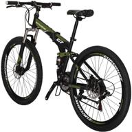 dual suspension folding bike with 21 speed, suitable for adults, available in 26/27.5 inches logo