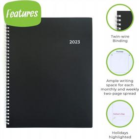 img 2 attached to 2023 WallDeca Appointment Planner - Flexible Cover, Weekly & Monthly Layout, Jan - Dec, 8.5 X 11", Twin-Wire Binding, 7AM - 7PM Schedule, Notes Pages