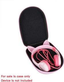 img 3 attached to 🎧 Hermitshell Hard Travel Case for iClever Boostcare Kids Headphones Girls - Pink Cat Ear Wired Headphones: Secure Storage and Protection for Kid-Friendly Audio Gear