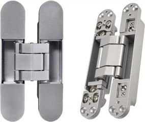 img 4 attached to TamBee 7-Inch Invisible Hidden Door Hinges - Zinc Alloy Concealed Hinges With 180 Degree Swing, Adjustable 3-Way Butt Hinges - Pack Of 2 (7 X 2.8 X 1 Inches)