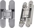 tambee 7-inch invisible hidden door hinges - zinc alloy concealed hinges with 180 degree swing, adjustable 3-way butt hinges - pack of 2 (7 x 2.8 x 1 inches) logo